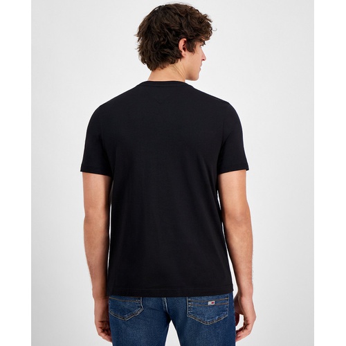 타미힐피거 Mens Short Sleeve Crewneck Arch Pocket T Shirt