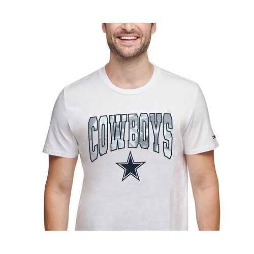 타미힐피거 Mens White Dallas Cowboys Embroidered Patch T shirt