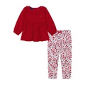 Baby Girl Corduroy Peasant Tunic Floral Stretch Leggings 2 Piece Set