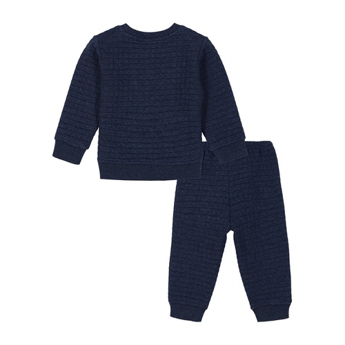 타미힐피거 Baby Boy Graph Double Knit Crewneck Sweatshirt And Joggers 2 Piece Set