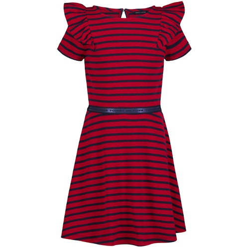 타미힐피거 Toddler and Little Girls Stripe Ruffle Dress