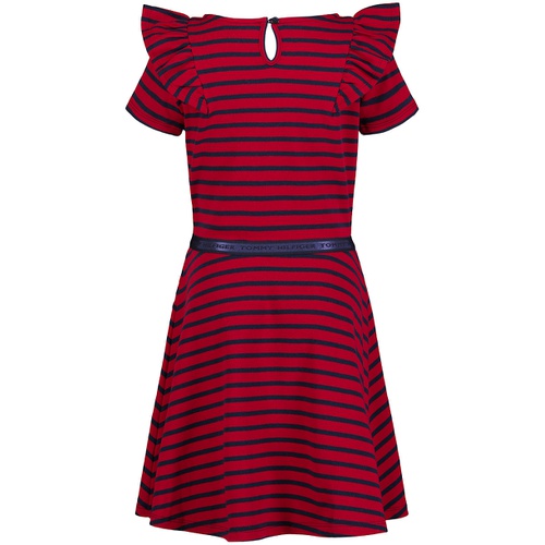 타미힐피거 Toddler and Little Girls Stripe Ruffle Dress