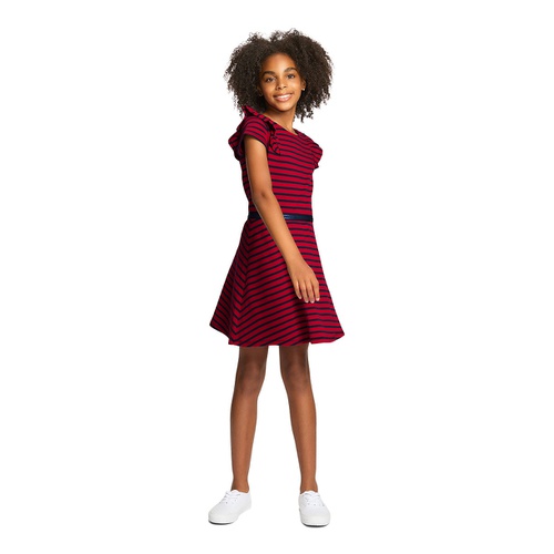 타미힐피거 Toddler and Little Girls Stripe Ruffle Dress