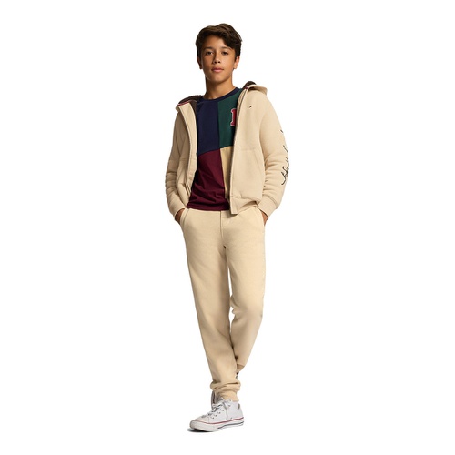 타미힐피거 Toddler and Little Boys Script Full Zip Soft Sherpa Hoodie
