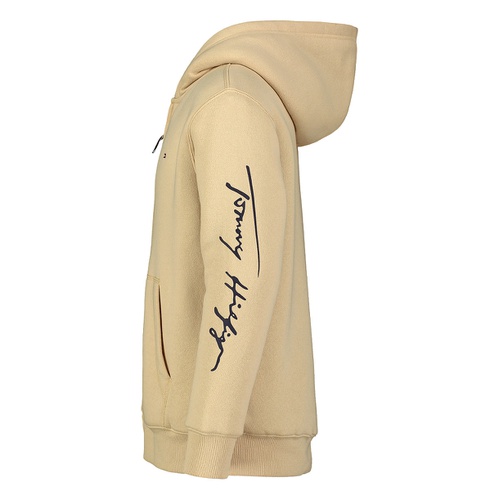 타미힐피거 Toddler and Little Boys Script Full Zip Soft Sherpa Hoodie