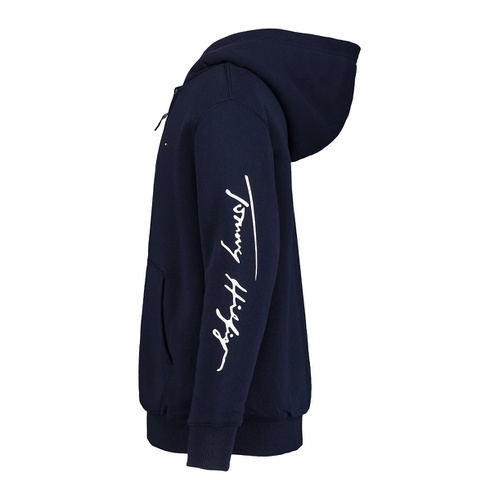 타미힐피거 Toddler and Little Boys Script Full Zip Soft Sherpa Hoodie