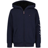 Big Boys Tommy Script Zip Front Soft Sherpa Hoodie