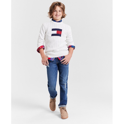 타미힐피거 Toddler and Little Boys Flag Crew Sweater