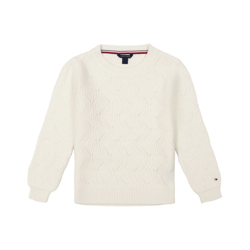 타미힐피거 Big Girls Heritage Pointelle Sweater