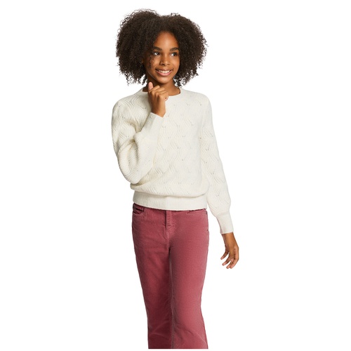 타미힐피거 Big Girls Heritage Pointelle Sweater
