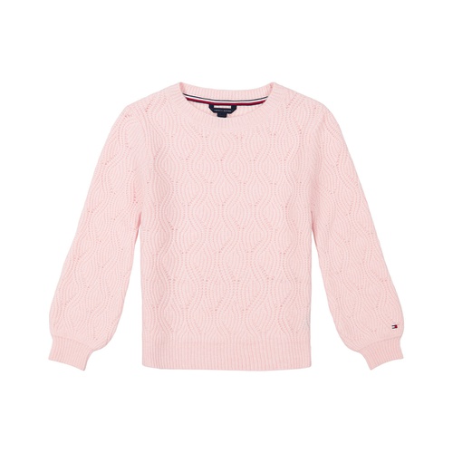 타미힐피거 Big Girls Heritage Pointelle Sweater