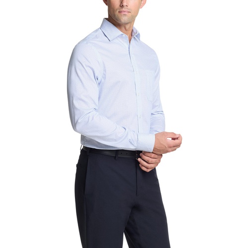 타미힐피거 Mens TH Flex Regular Fit Wrinkle Free Stretch Twill Dress Shirt