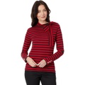 Womens Tommy Hilfiger Long Sleeve Stripe Tie Neck Top