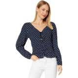 Womens Tommy Hilfiger Long Sleeve Top with Ruching