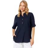Womens Tommy Hilfiger Short Sleeve Linen Shirt