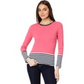 Womens Tommy Hilfiger Long Sleeve Color-Block Stripe Tee