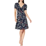 Womens Tommy Hilfiger Floral Ruche Empire Waist Fit-and-Flare