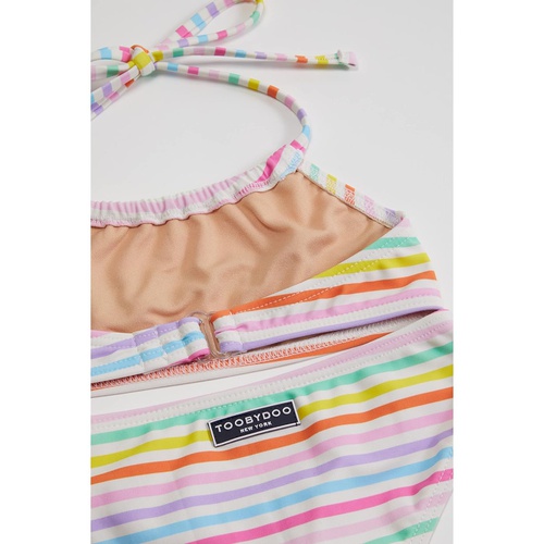  Toobydoo Rainbow Stripes Bandeau Bikini (Toddleru002FLittle Kidsu002FBig Kids)