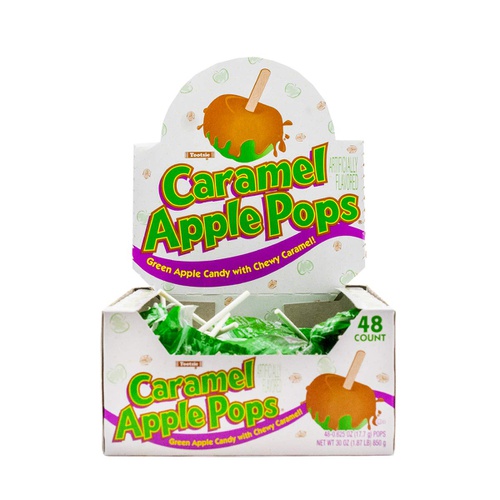  Tootsie Roll Caramel Pops Package APPLE 48 Count