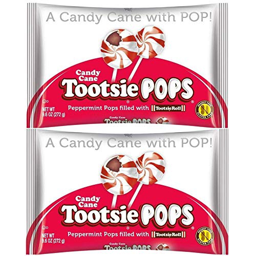  Tootsie Roll Peppermint Candy Cane Tootsie Pops (Pack of 2)