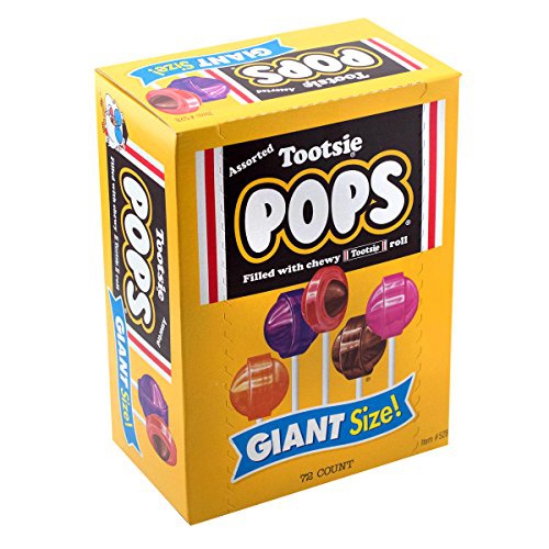  Tootsie Roll Pops Giant Size (72 Count), Variety Pack, 3.82 Pound