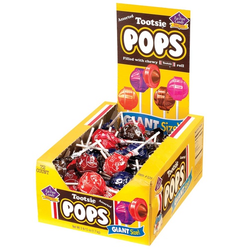  Tootsie Roll Pops Giant Size (72 Count), Variety Pack, 3.82 Pound