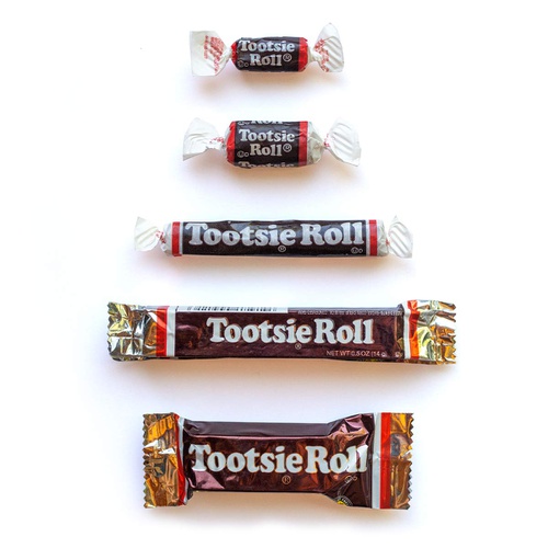  Tootsie Roll Tootsie Roll Mega Mix, 5 Different Shapes and Sizes of Classic Chocolatey Tootsie Rolls, 4 Pound