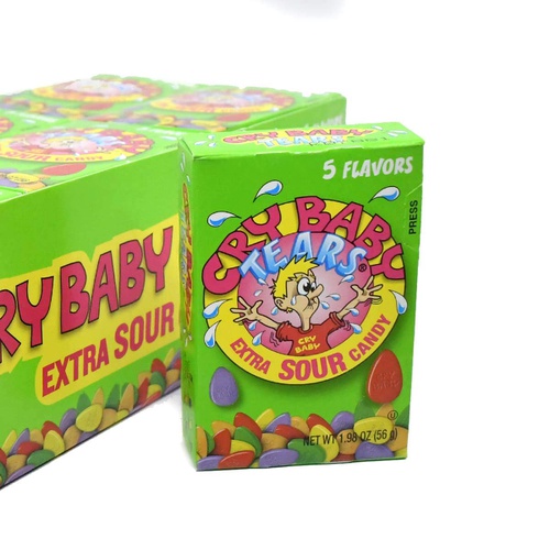  Tootsie Roll Cry Baby Tears Extra Sour Candy, Five Flavors, 1.98-Ounce Boxes (Pack of 24)