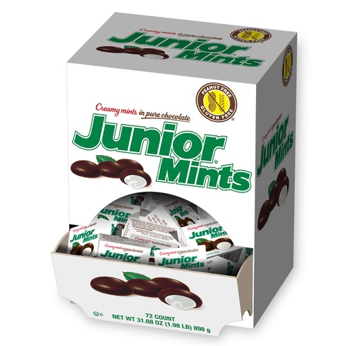  Tootsie Roll Junior Mints, Creamy Mints in Pure Chocolate, Mini-Boxes, 72-Count, Multicolor