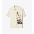 Tory Burch EMBROIDERED CAMP SHIRT