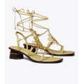 Tory Burch MULTI-LOGO HEELED SANDAL