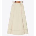 Tory Burch POPLIN PLEATED SKIRT