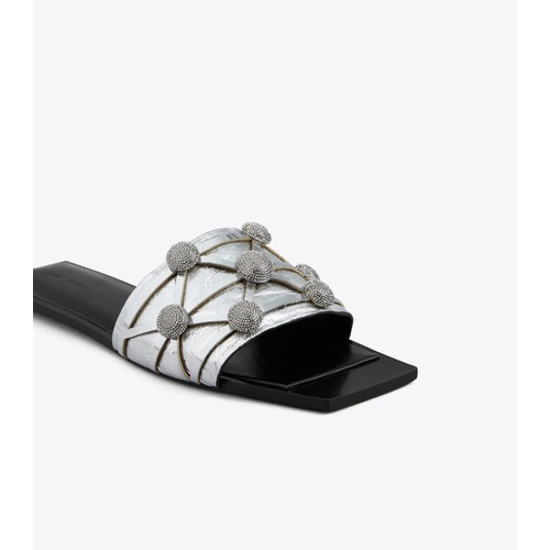 토리버치 Tory Burch CRYSTAL BOBBLE FLAT SLIDE