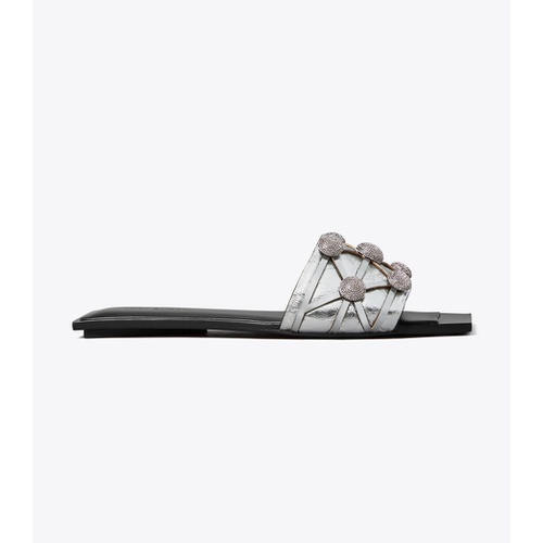 토리버치 Tory Burch CRYSTAL BOBBLE FLAT SLIDE