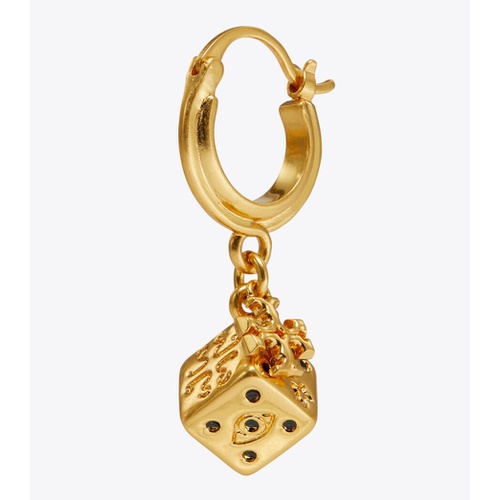 토리버치 Tory Burch KIRA CHARM HOOP EARRING