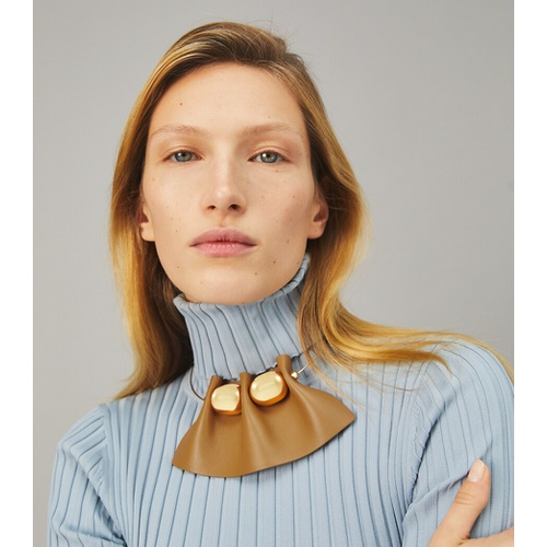 토리버치 Tory Burch FLUTED LEATHER COLLAR NECKLACE