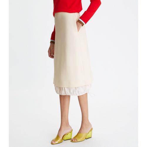 토리버치 Tory Burch DOUBLE-FACED WOOL SKIRT