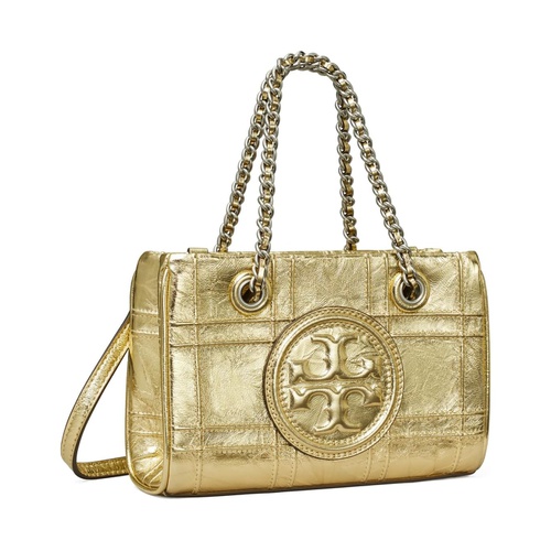 토리버치 Tory Burch Fleming Soft Metallic Quilt Mini Chain Tote