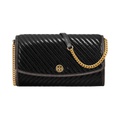 Tory Burch Robinson Patent Puffy Quilted Chain Wallet