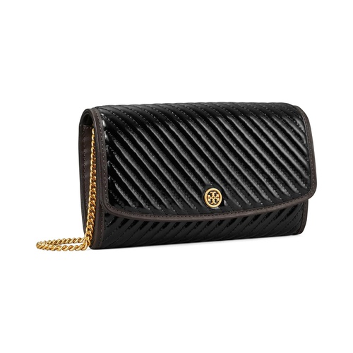 토리버치 Tory Burch Robinson Patent Puffy Quilted Chain Wallet