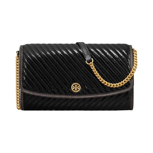 토리버치 Tory Burch Robinson Patent Puffy Quilted Chain Wallet