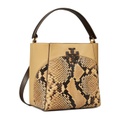 Tory Burch McGraw Snake Embossed Small Bucket Bag