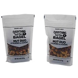 TraderB Trader Joes Everything But The Bagel Nut Duo with Almonds & Cashews (2 Pack), Healthy Snack, Great for the Gourmet, Classy Alternative to Chips, High Protein, No Cholesterol and No