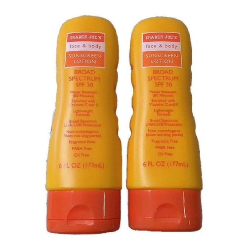  Trader Joes Face & Body Sunscreen SPF30 (Pack of 2)