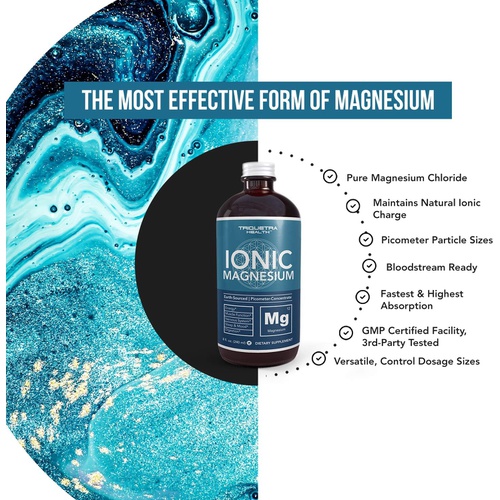  Triquetra Health Ionic Liquid Magnesium (96 Servings) Highest Absorption Magnesium Chloride, Picometer Particle Size, Glass Bottle, Ionically Charged, Same Form of Magnesium Found in Vegetables (8