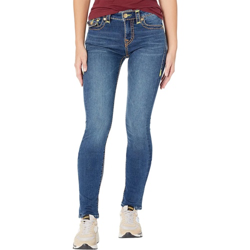 트루릴리젼 True Religion Stella Mid-Rise Skinny Flap Super T in Medium Wash