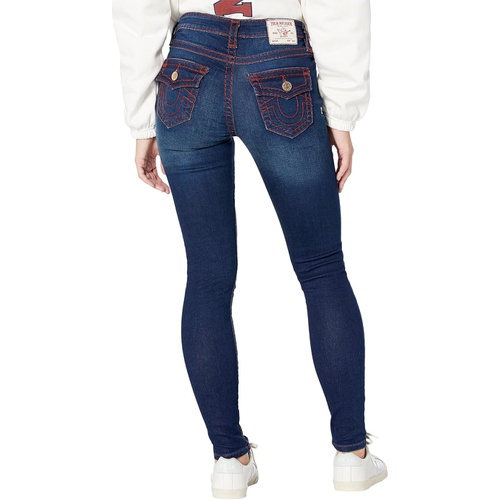 트루릴리젼 True Religion Halle Mid-Rise Super Skinny Super T in Dark Wash