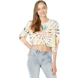 True Religion Tie-Dye Crop Logo Sweatshirt