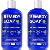 Truremedy Naturals Remedy Soap Pack of 2, Helps Wash Away Body Odor, Soothe Athlete’s Foot, Ringworm, Jock Itch, Yeast Infections and Skin Irritations. 100% Natural with Tea Tree Oil, Mint & Aloe 12