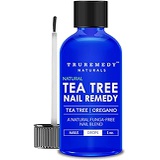 Truremedy Naturals Remedy Tea Tree Oil Nail Blend with Oregano Oil - 1 Oz | EXTRA STRONG Natural Toenail Treatment | Nail Repair Kit for Athletes Foot, Thick, Dull, Discolored, Cracked, Yellow & Weak
